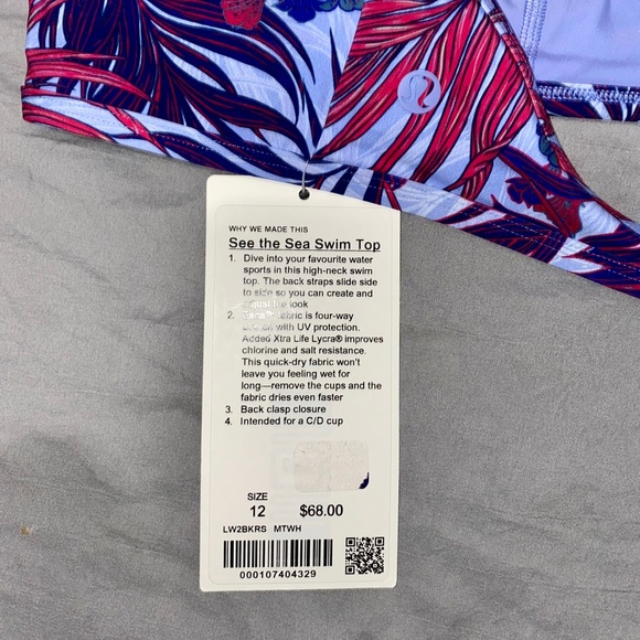 ✰ Lululemon See the Sea Swim Top/Sports Bra ✰ - Picture 8 of 9